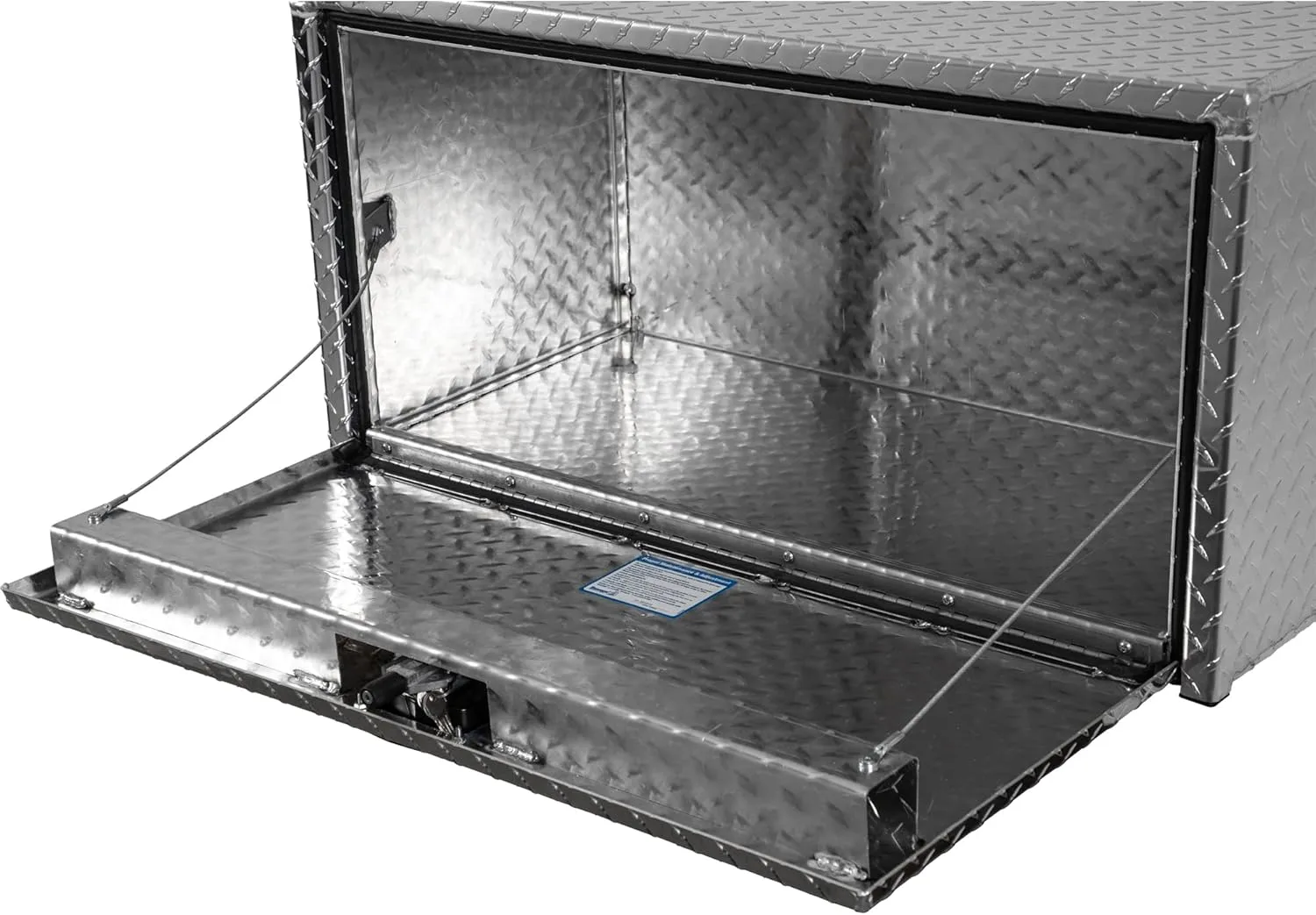Buyers Products 1705105 Silver Diamond Tread Aluminum Underbody Truck Box with T-Handle Latch, 18 x 18 x 36 Inch