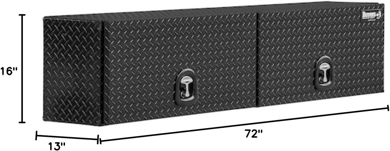 Buyers Products Topsider Aluminum Truck Tool Box, Gloss Black Diamond Tread