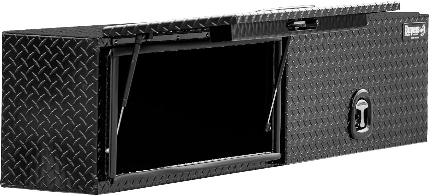 Buyers Products Topsider Aluminum Truck Tool Box, Gloss Black Diamond Tread
