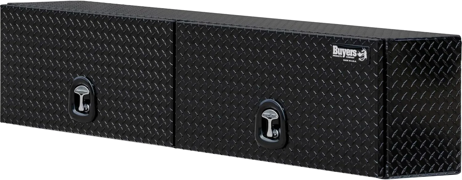 Buyers Products Topsider Aluminum Truck Tool Box, Gloss Black Diamond Tread