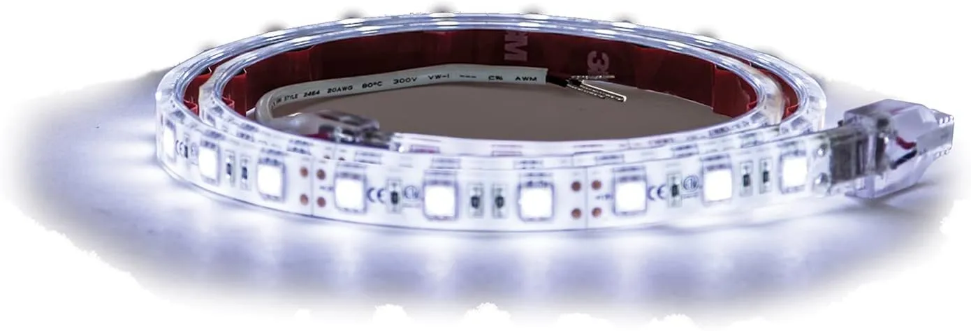 Buyers Products LED Strip Light w/ 3M Adhesive Back, Clear Cool, Cut-to-Fit