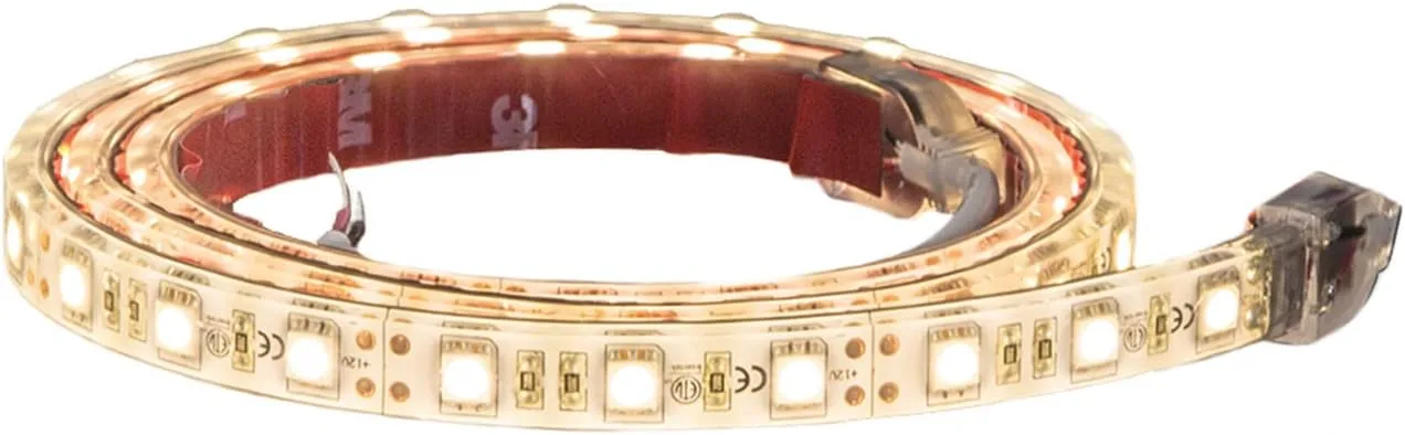 Buyers Products LED Strip Light w/ 3M Adhesive Back, Clear Cool, Cut-to-Fit