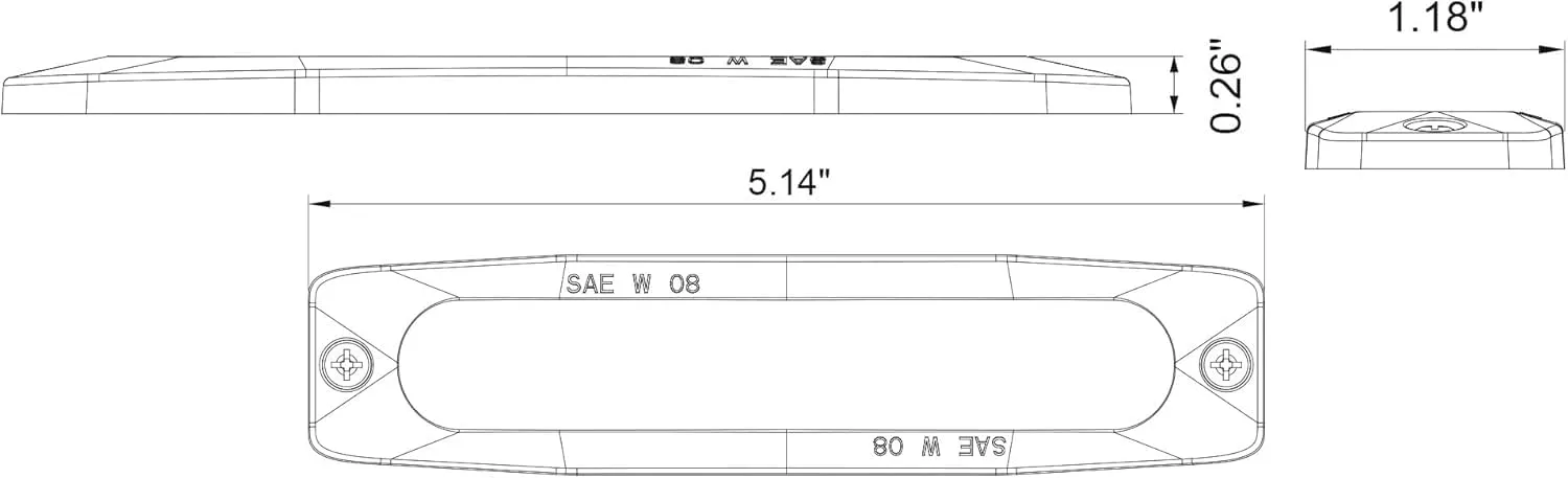 Buyers Products 5 Inch Surface Mount Ultra-Thin LED Strobe Light