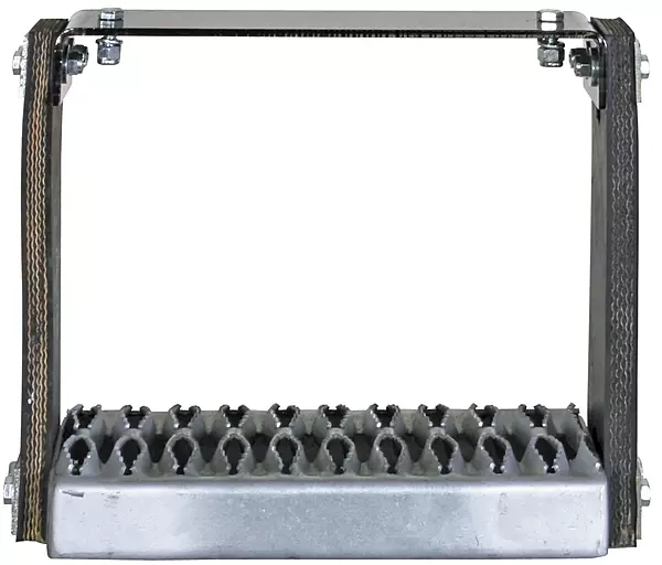 Buyers Products 5231112 Flexible Rubber Step with Galvanized Tread, 12 x 11 in