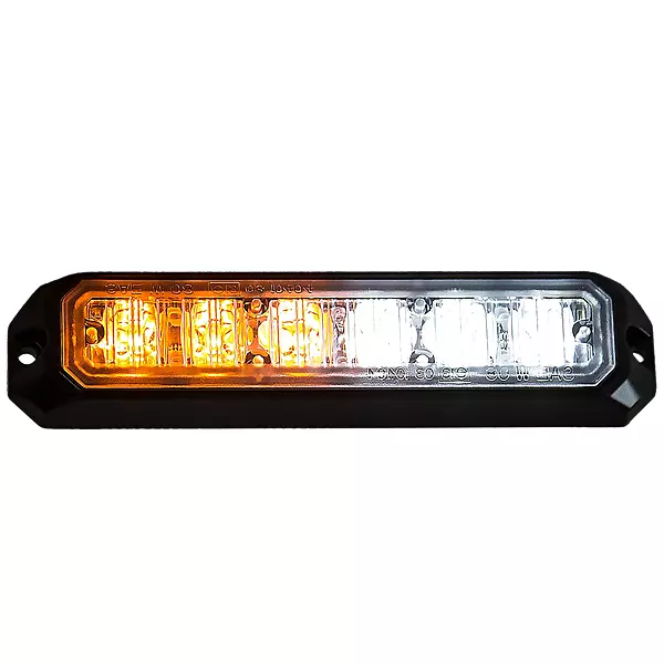 Buyers Products 8891502 5 Inch Amber/Clear Surface Mount 6-LED Strobe Light, IP67 Rated, Strobe Lights for Work Trucks and Trailers