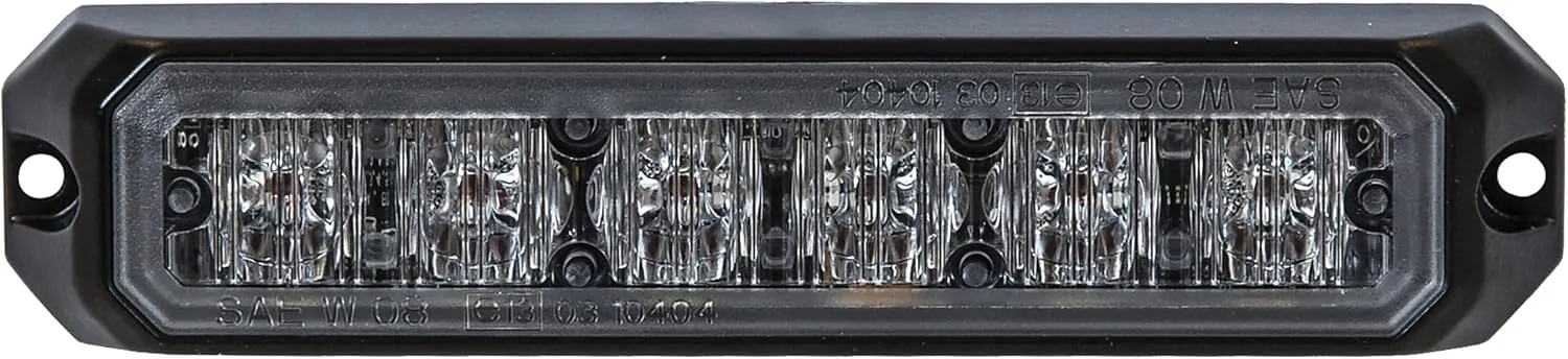 Buyers Products 8891502 5 Inch Amber/Clear Surface Mount 6-LED Strobe Light, IP67 Rated, Strobe Lights for Work Trucks and Trailers