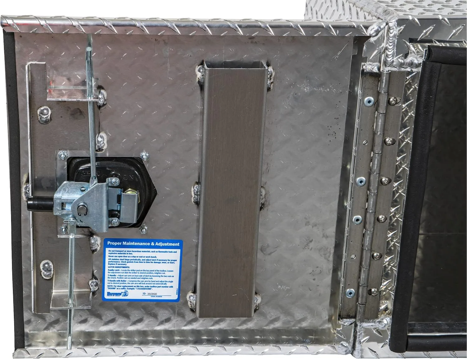 Buyers Products 1702240 Diamond Tread Aluminum Underbody Truck Box with Barn Door, 24 x 24 x 48 Inch 24x24x48 Inch