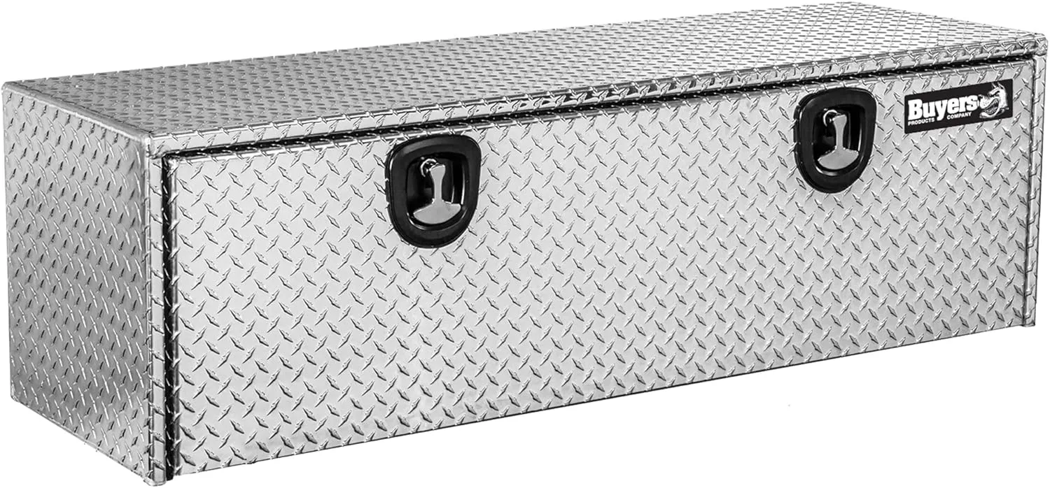 Buyers Products 1705115 Diamond Tread Aluminum Underbody Truck Tool Box, 18 x 18 x 60, Made in USA