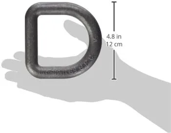 Buyers Products B46 Forged Steel D-Ring, 3/4 in Dia, 3 x 3