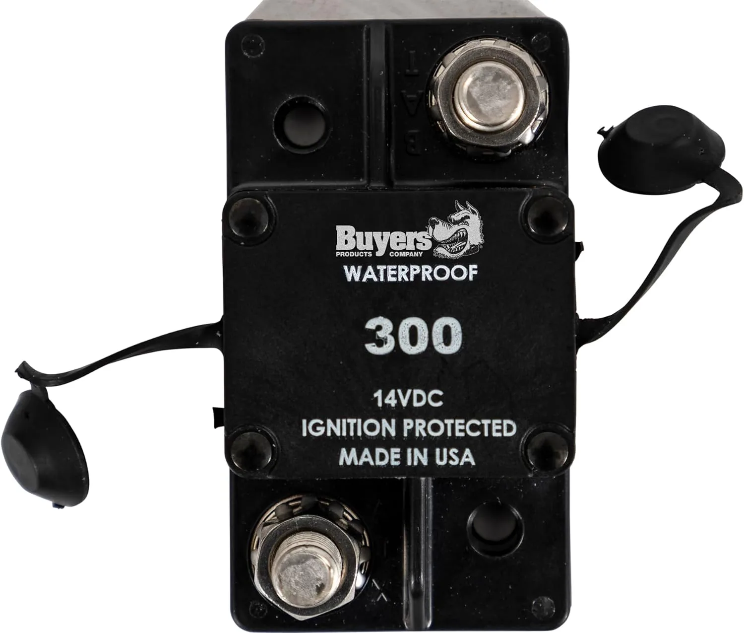 Buyers Products CB300 300 Amp Large Frame Circuit Breaker with Auto Reset, Protect Accessory Circuits, Electrical Equipment for Dump Hoists, Salt Spreaders & More