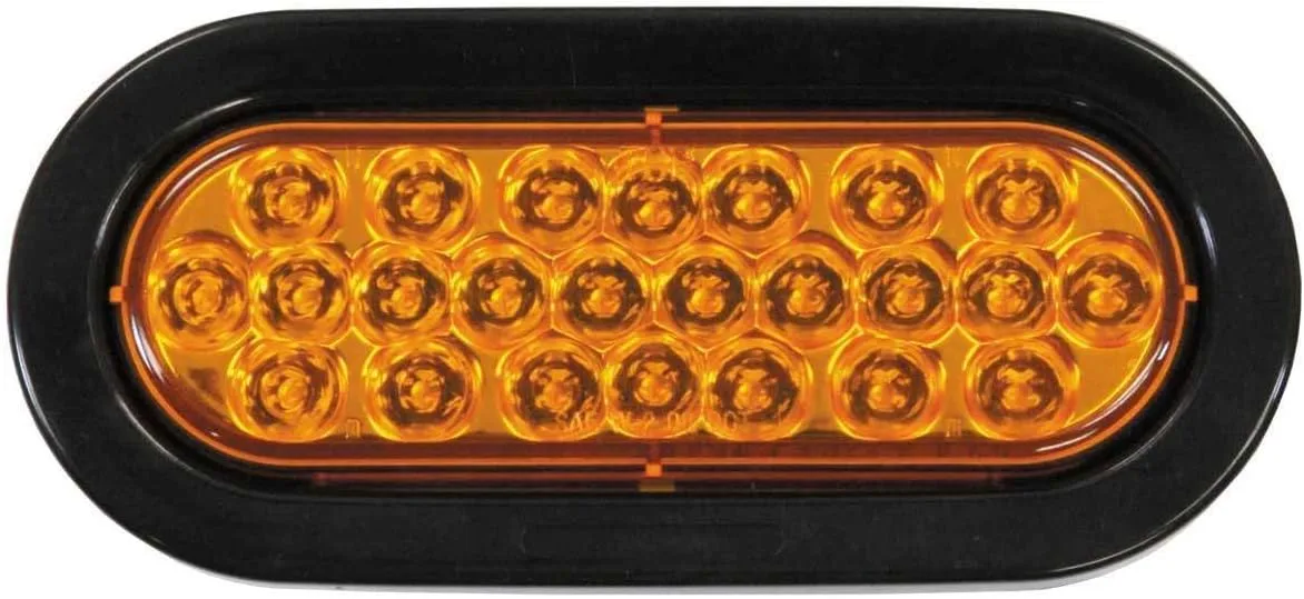 Buyers Products SL65AO 6 in Oval Recessed Amber Strobe Light, 24 LEDs