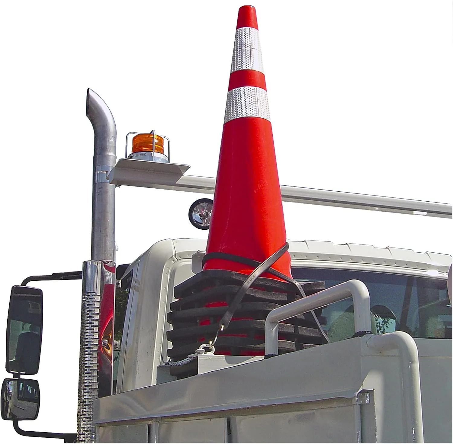 Buyers Products TCH10H Traffic Cone Holder for Truck, With Pre-Drilled Mounting Plate For Easy Installation On Any Flat Surface, Corrosion Resistant Black Powdercoat