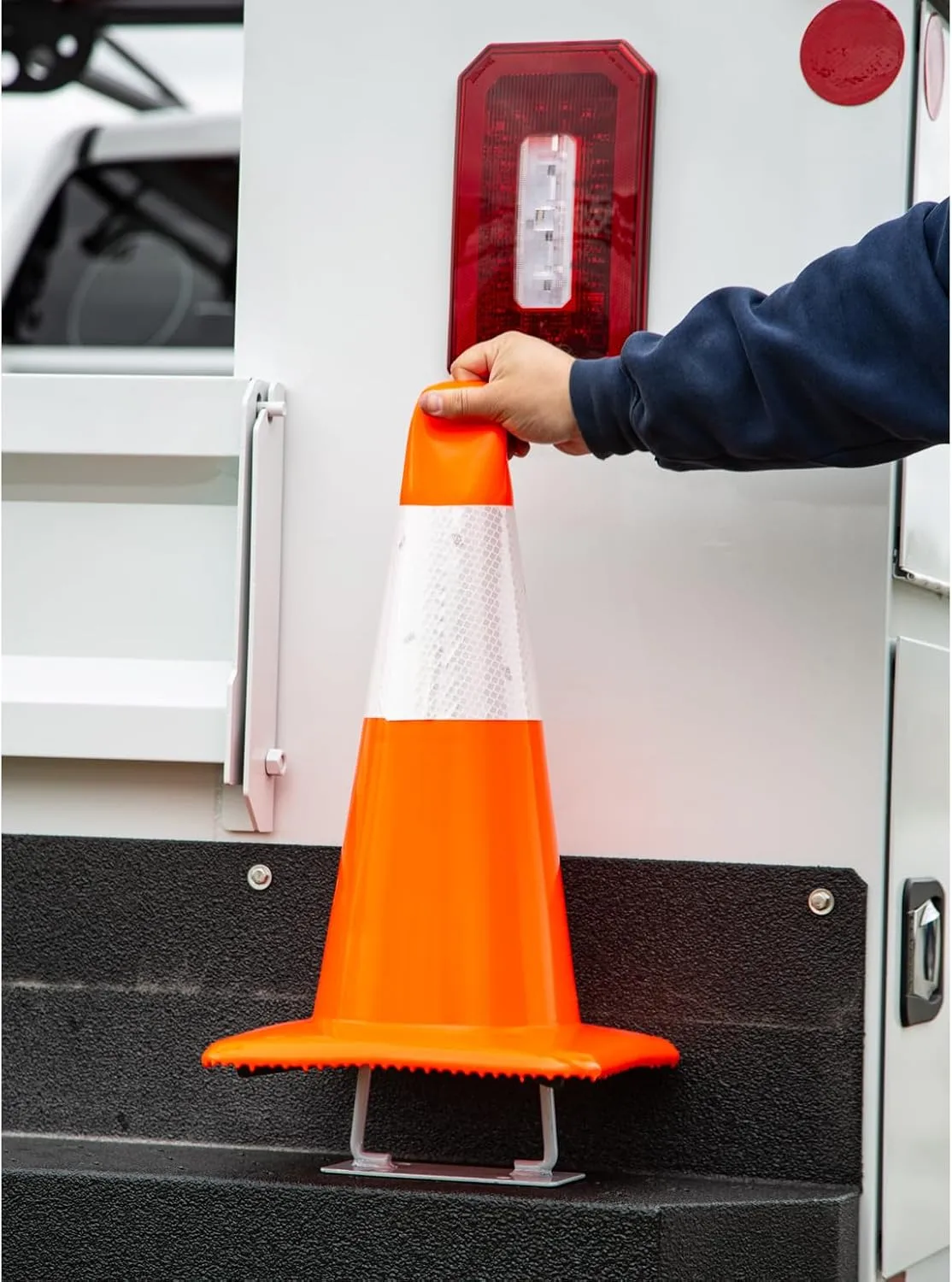 Buyers Products TCH10H Traffic Cone Holder for Truck, With Pre-Drilled Mounting Plate For Easy Installation On Any Flat Surface, Corrosion Resistant Black Powdercoat
