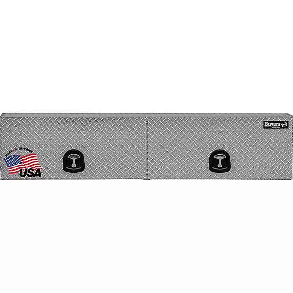 Buyers Products 1701364 Topsider Truck Tool Box, 18x16x88 Inch, Diamond Tread Aluminum, Dual Flip-Up Doors, Locking Compression Latch, Weather Resistant, No-Drill Mount, Made in USA