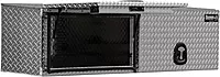 Buyers Products 1701364 Topsider Truck Tool Box, 18x16x88 Inch, Diamond Tread Aluminum, Dual Flip-Up Doors, Locking Compression Latch, Weather Resistant, No-Drill Mount, Made in USA