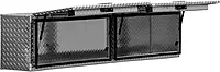 Buyers Products 1701364 Topsider Truck Tool Box, 18x16x88 Inch, Diamond Tread Aluminum, Dual Flip-Up Doors, Locking Compression Latch, Weather Resistant, No-Drill Mount, Made in USA