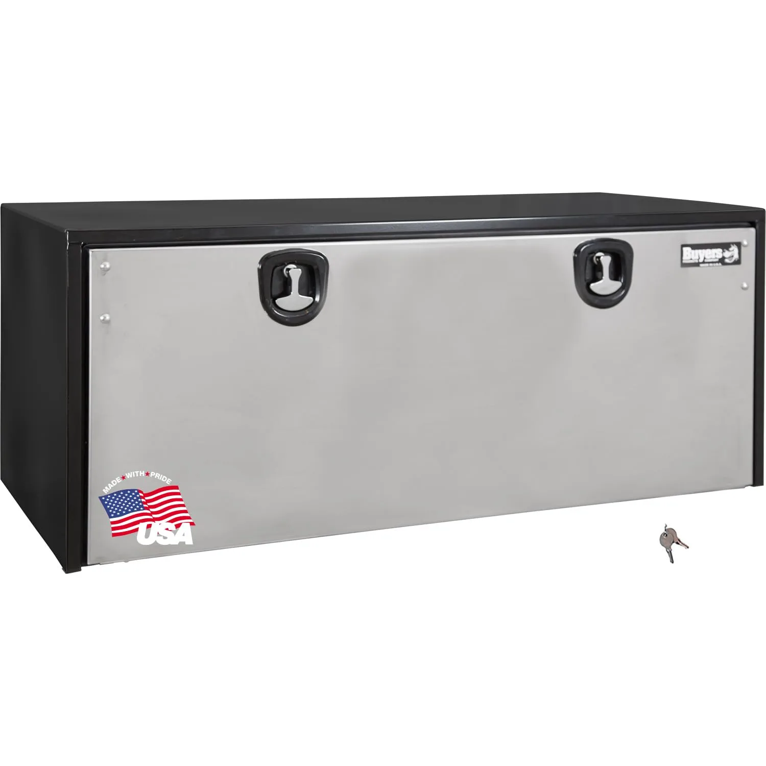 Buyers Products Underbody Truck Toolbox 18 x 18 x 48 – Black Powder-Coated Steel