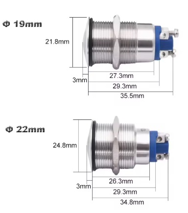 Buzzer Stainless Steel 19/22 mm