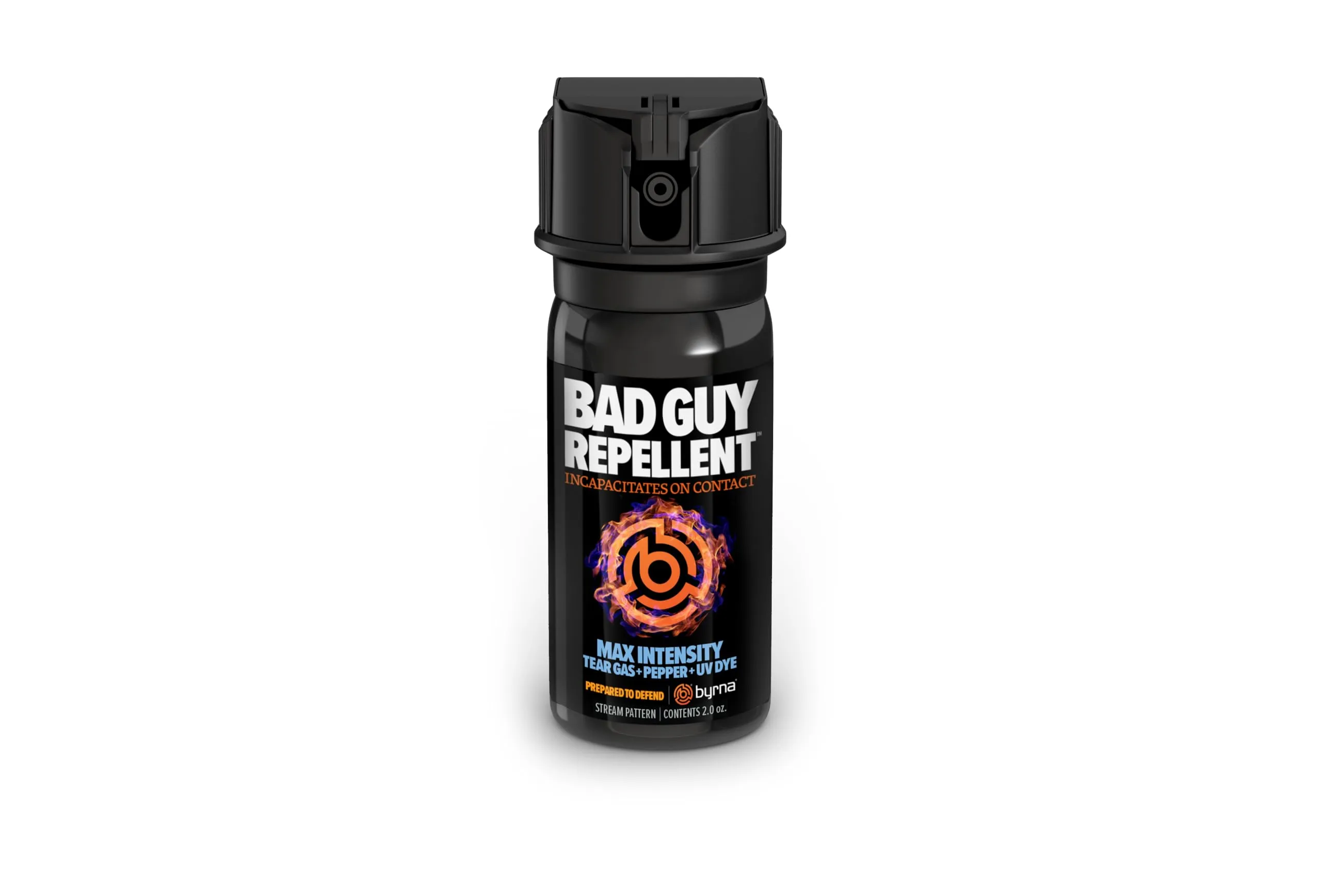 BYRNA BGR MAX Pepper Spray + Tear Gas | Attacker Tracker UV Dye | Military Strength Self-Defense Stream Spray
