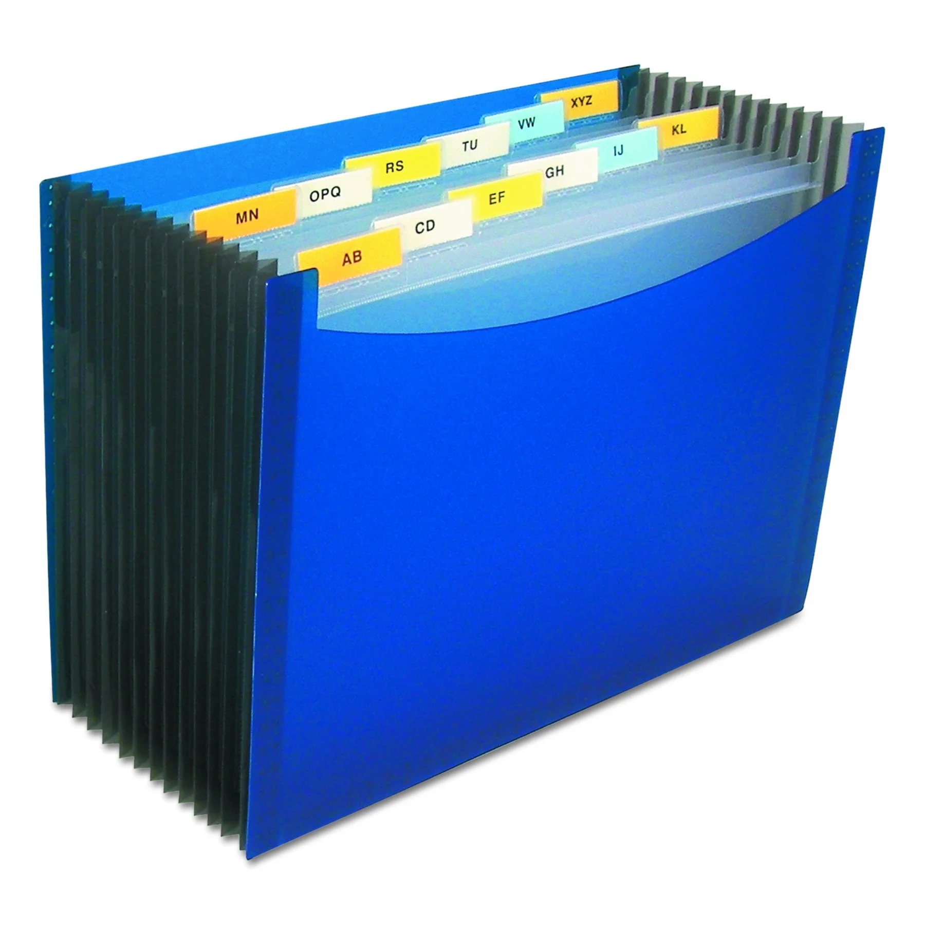 C-Line 13-Pocket Expanding File, 9.25" Expansion, 13 Sections, 1/6-Cut Tabs, Letter Size, Blue