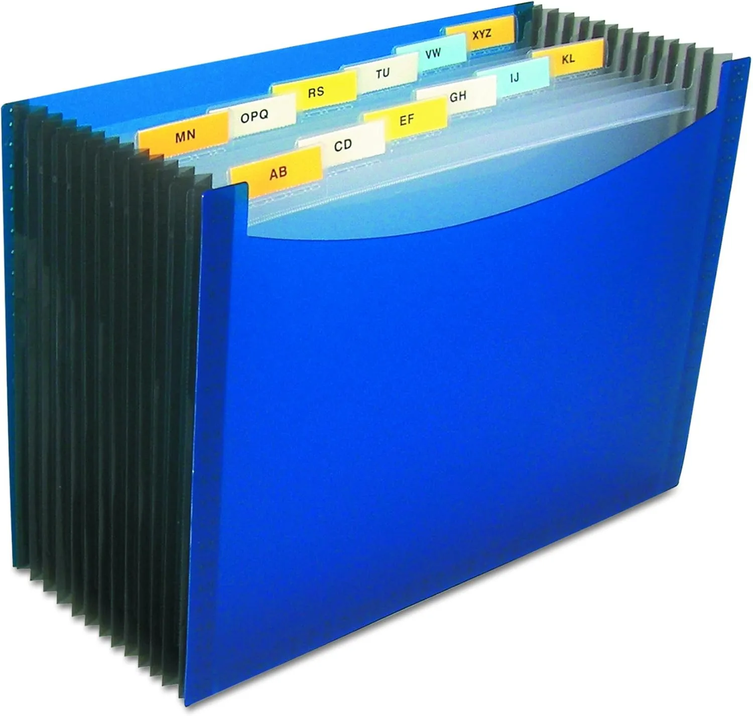 C-Line 13-Pocket Expanding File, 9.25" Expansion, 13 Sections, 1/6-Cut Tabs, Letter Size, Blue