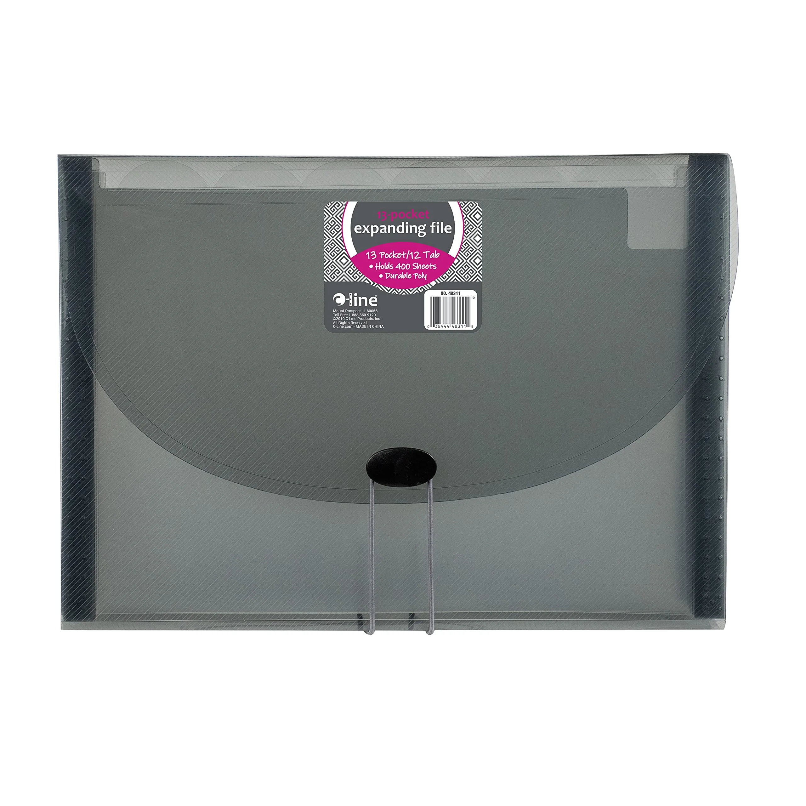 C-Line Expanding File, Letter Size, Smoke Gray