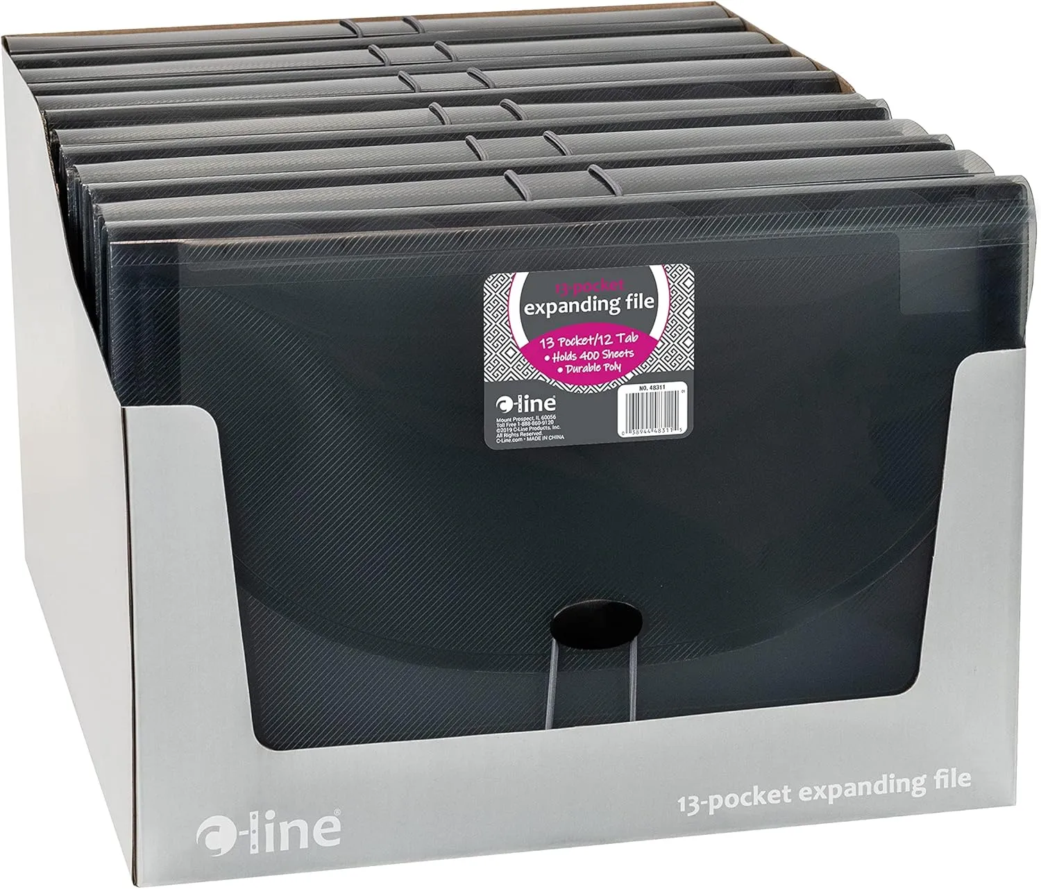 C-Line Expanding File, Letter Size, Smoke Gray