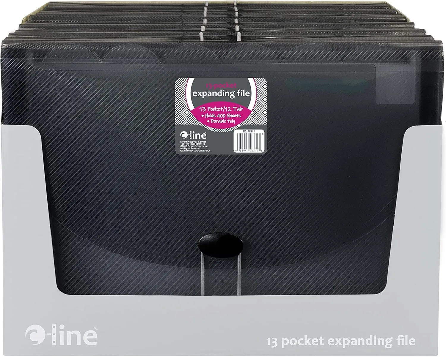 C-Line Expanding File, Letter Size, Smoke Gray