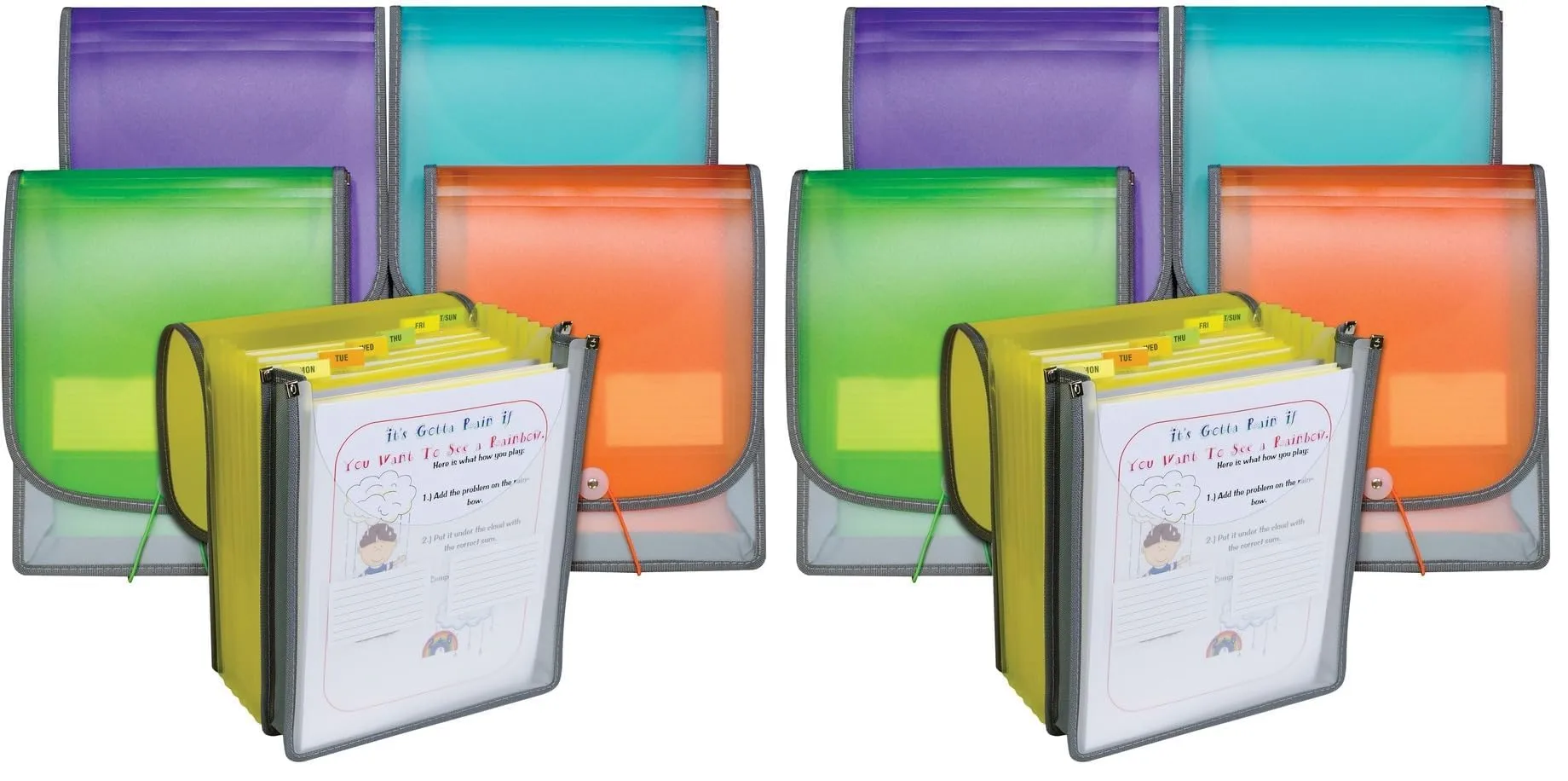 C-Line 7-Pocket Vertical Backpack File, Assorted, Letter Size (CLI-58700)