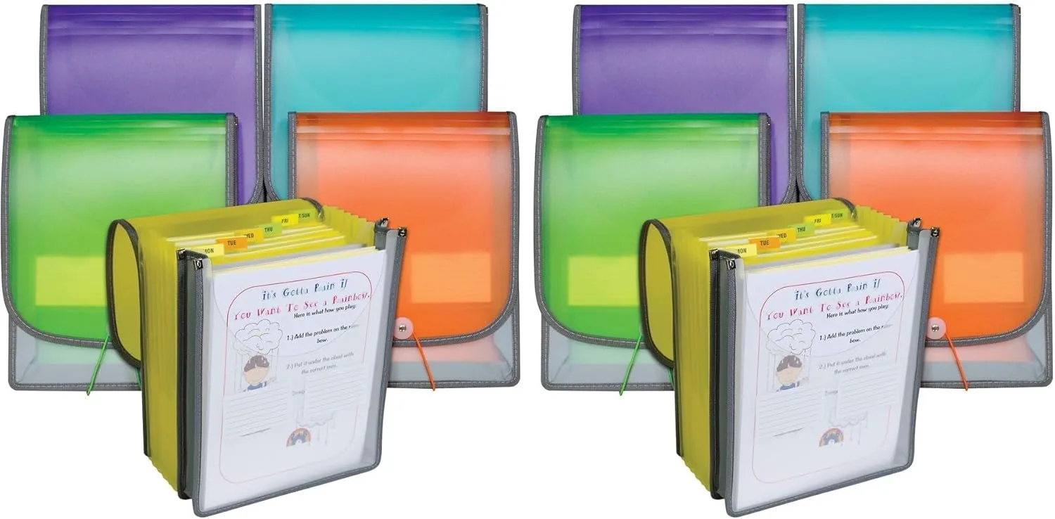 C-Line 7-Pocket Vertical Backpack File, Assorted, Letter Size (CLI-58700)