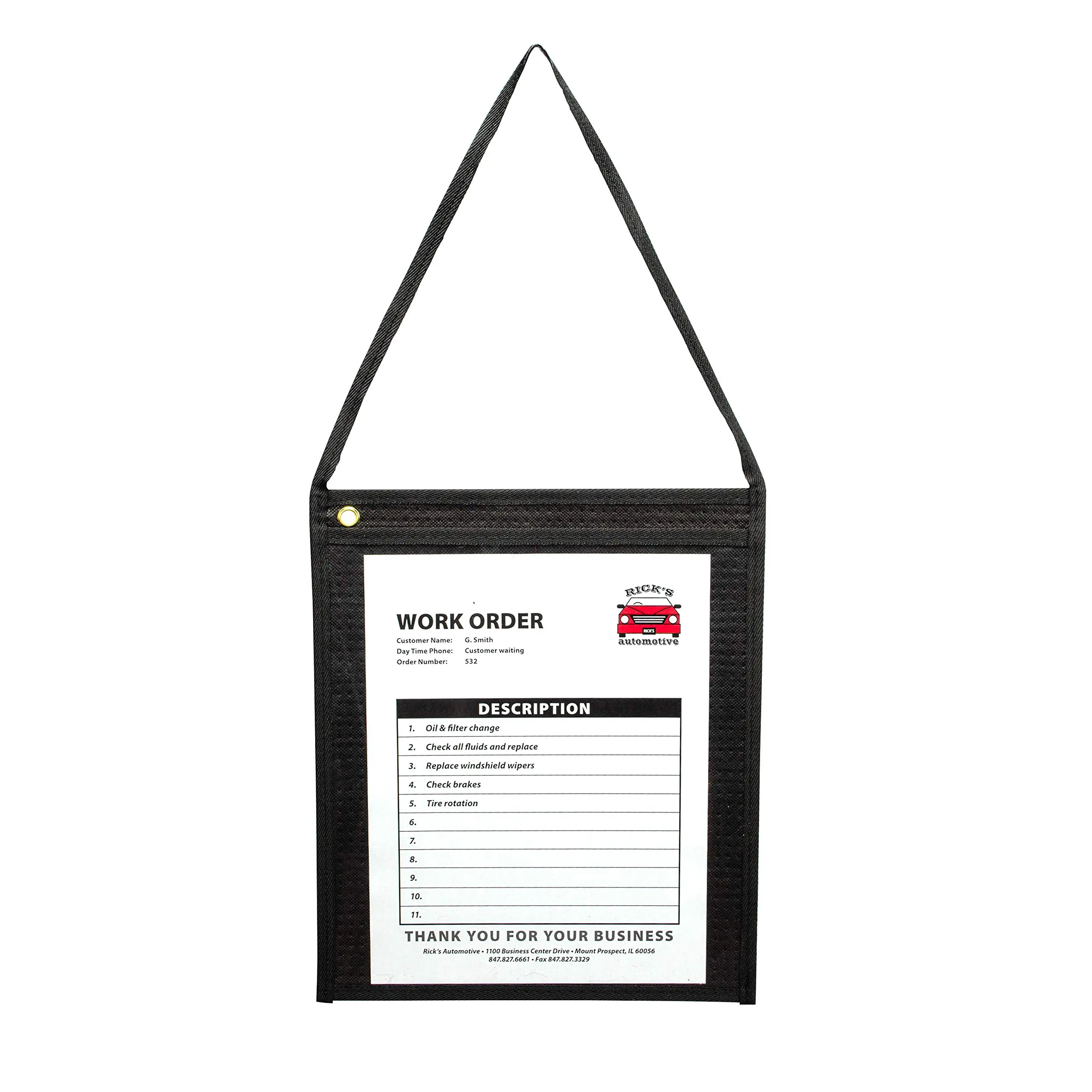 C-Line Fabric Hanging Strap Shop Ticket Holders, 12inH x 9inW, 15/Box