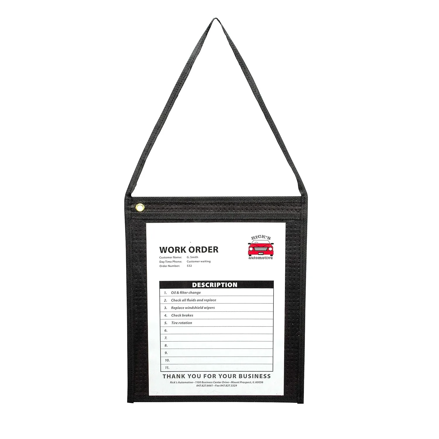 C-Line Fabric Hanging Strap Shop Ticket Holders, 12inH x 9inW, 15/Box