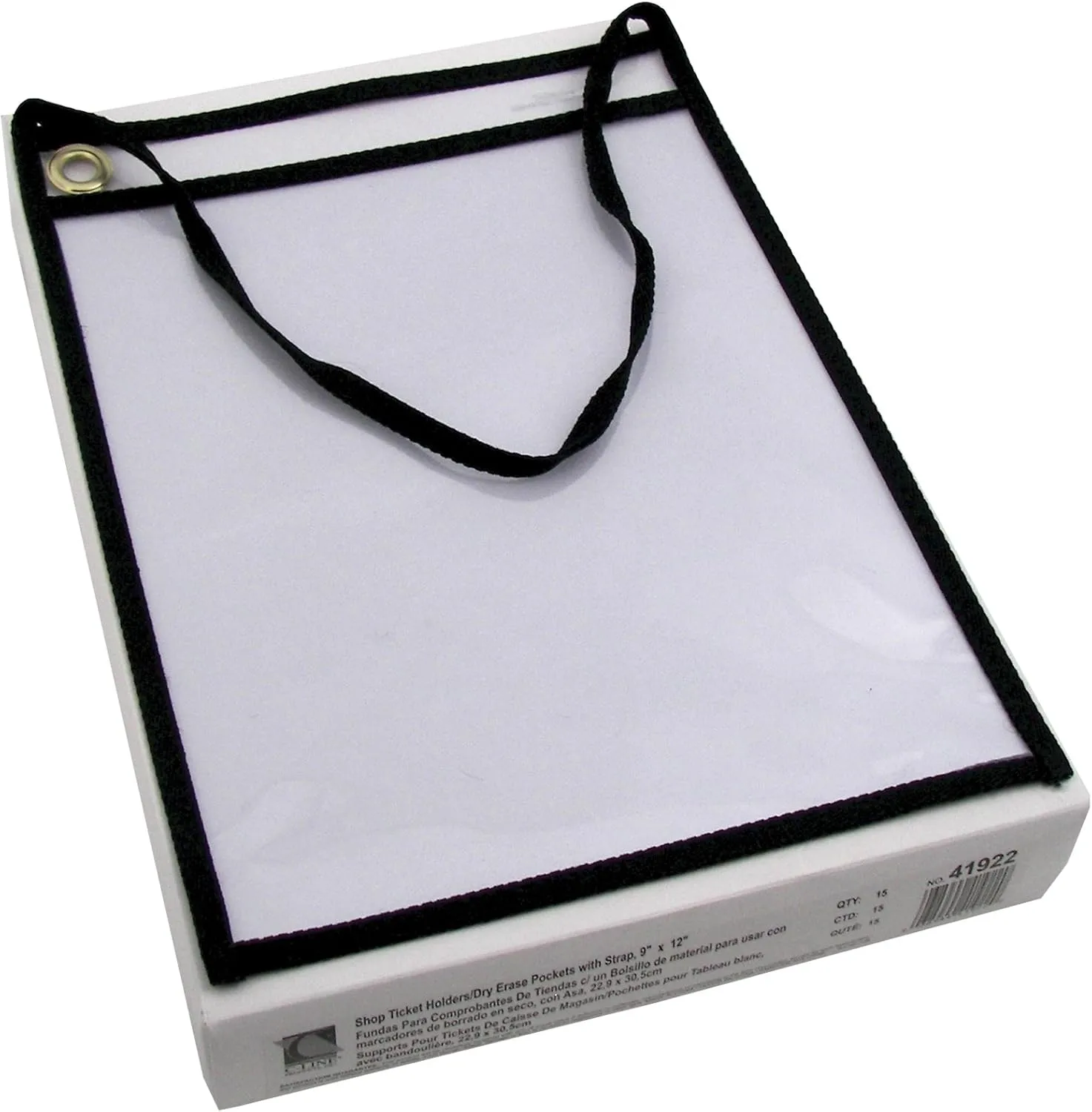 C-Line Stitched Shop Ticket Holders, 9 x 12, Clear - 15/Box