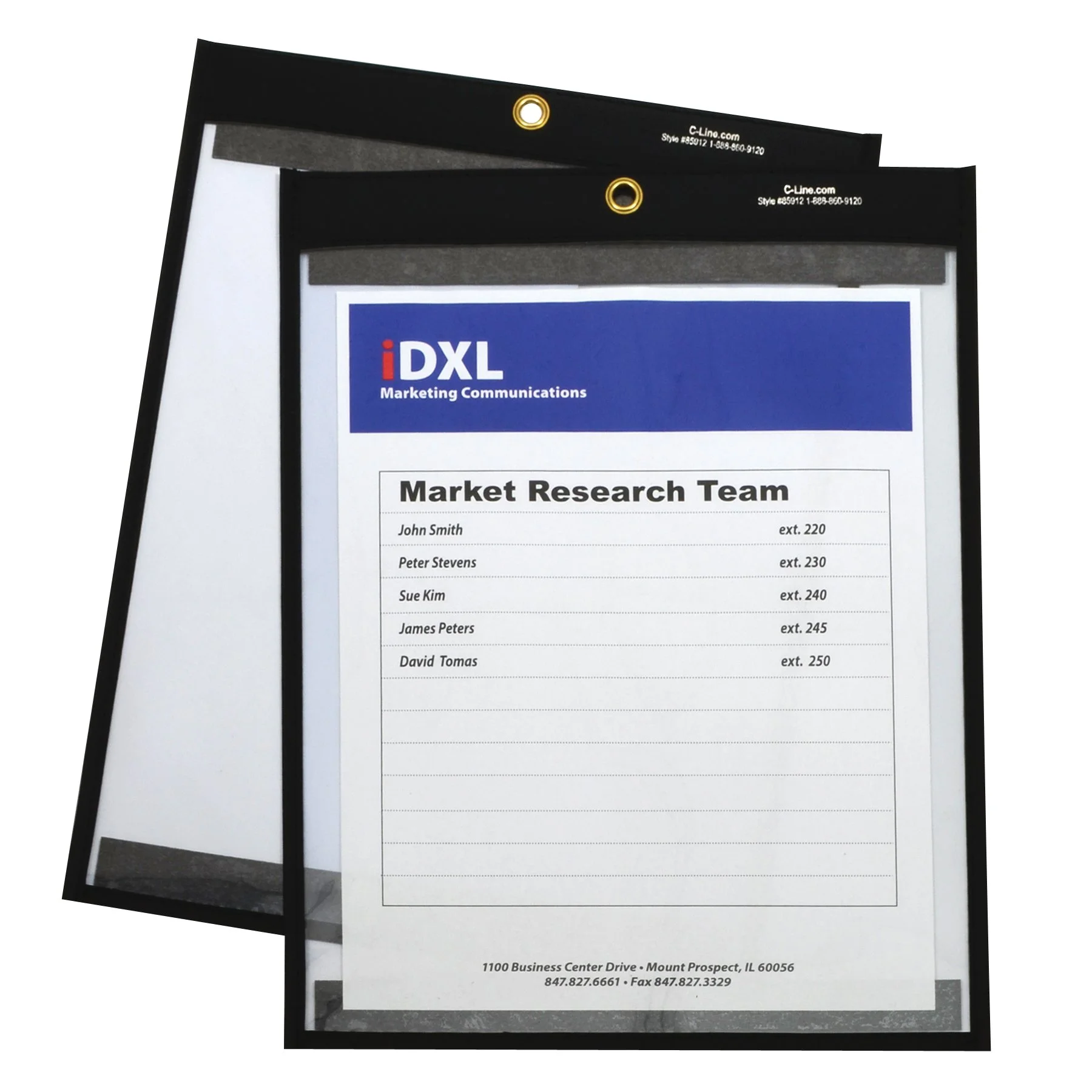 C-Line Magnetic Stitched Shop Ticket Holders, 9 x 12, 25/CT (85912)