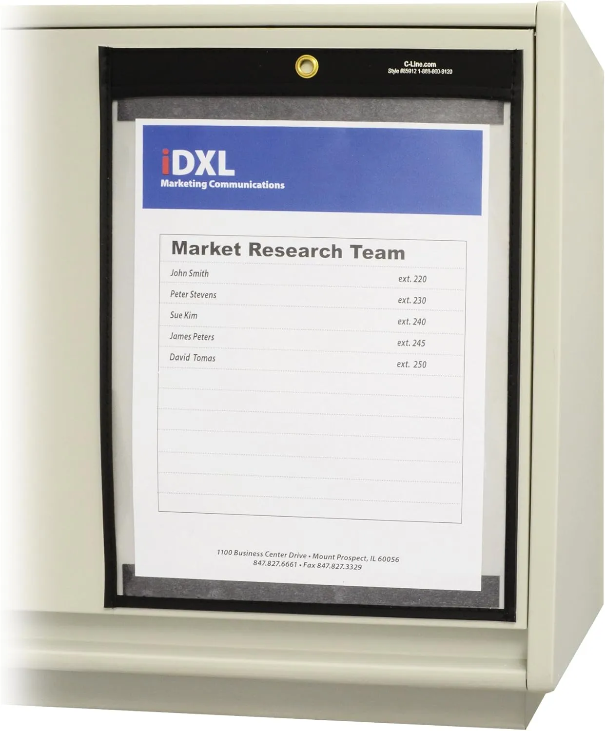 C-Line Magnetic Stitched Shop Ticket Holders, 9 x 12, 25/CT (85912)