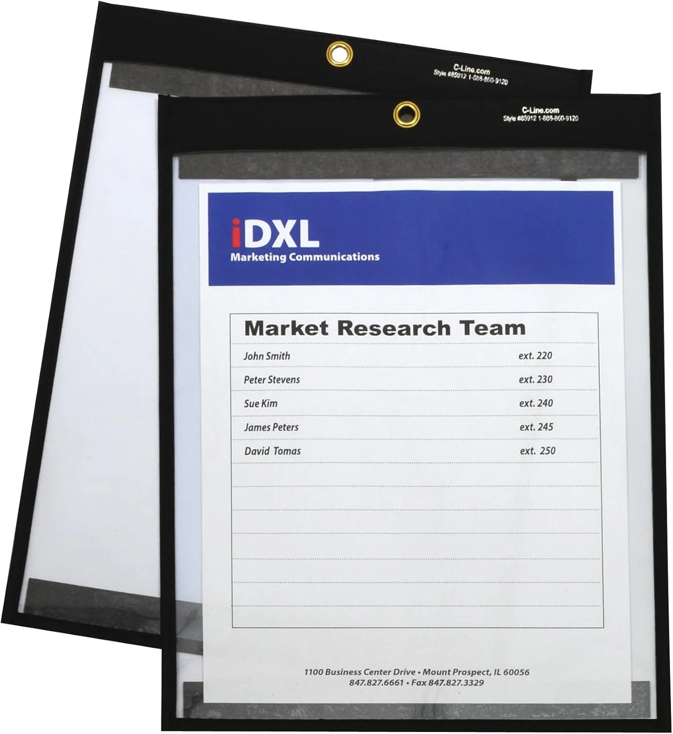 C-Line Magnetic Stitched Shop Ticket Holders, 9 x 12, 25/CT (85912)