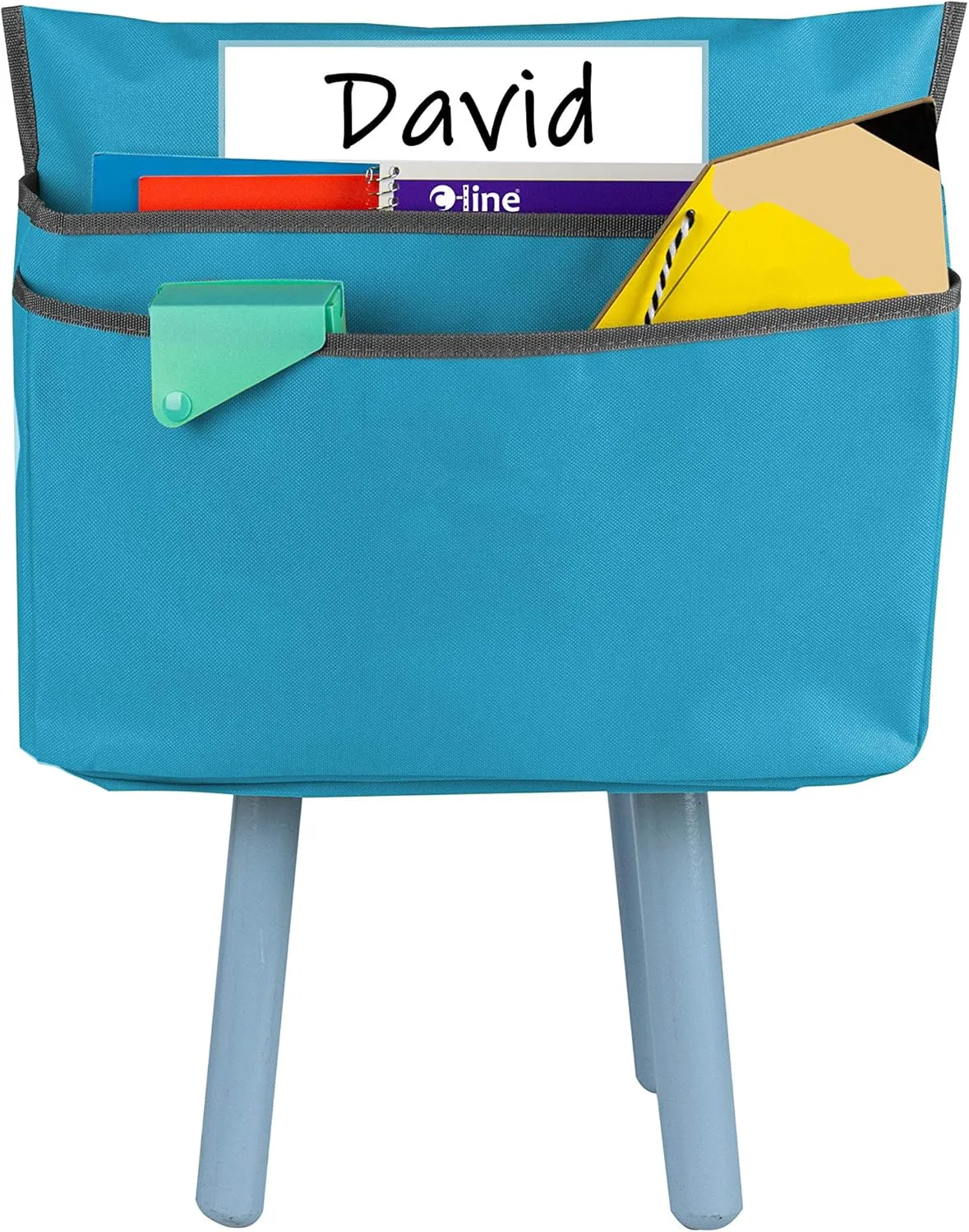 C-LINE Chair Cubbie Over-Chair Organizer (Canvas, Vinyl Pocket)