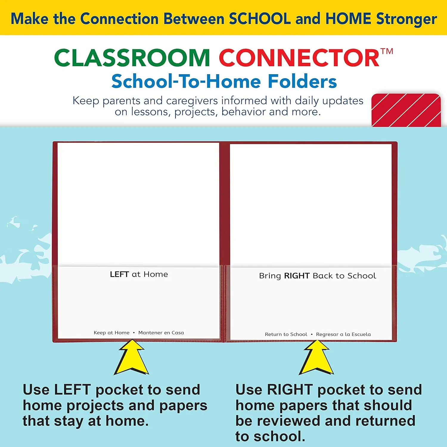 C-LINE Classroom Connector School-to-Home Folders