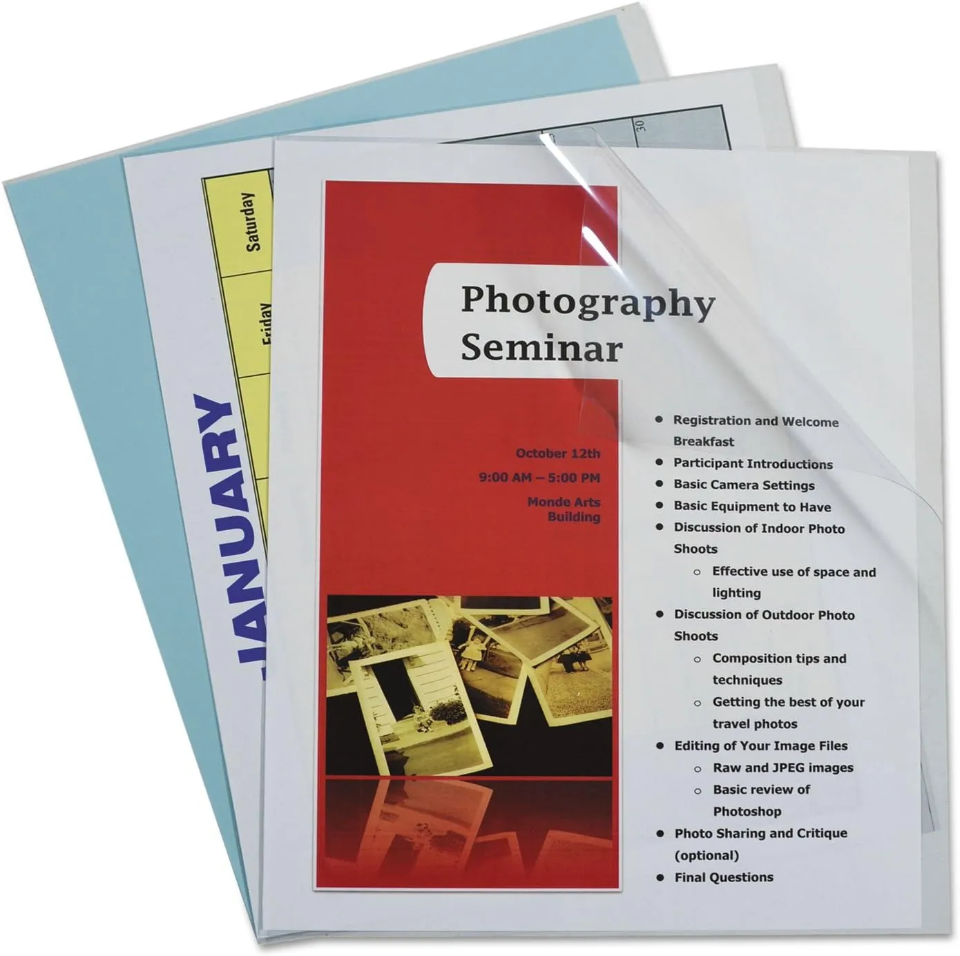 C-Line Clear Report Covers, Letter Size (8.5 x 11), 100/Box