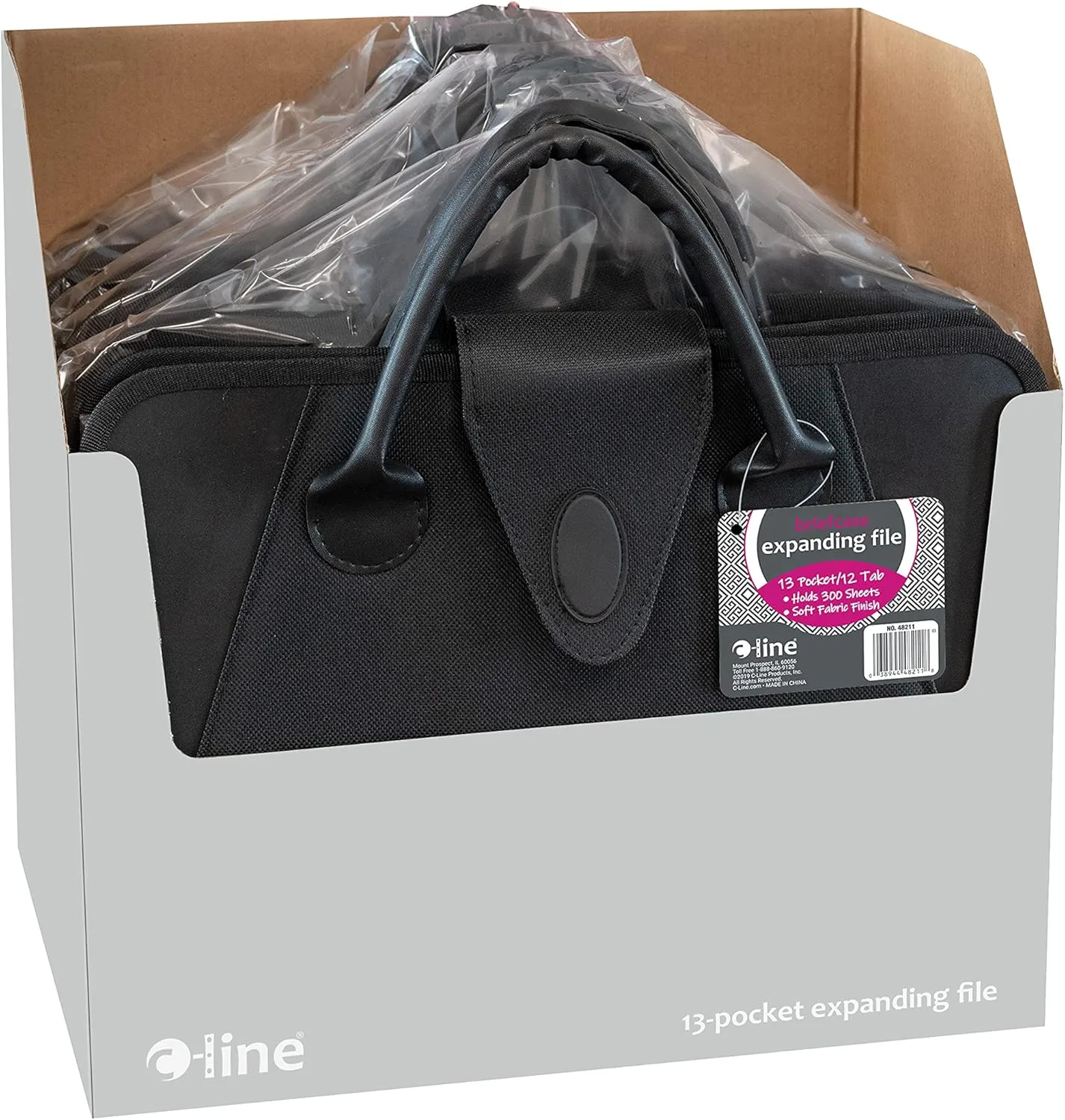C-Line Expanding File with Handles, Letter Size, Black (48211)
