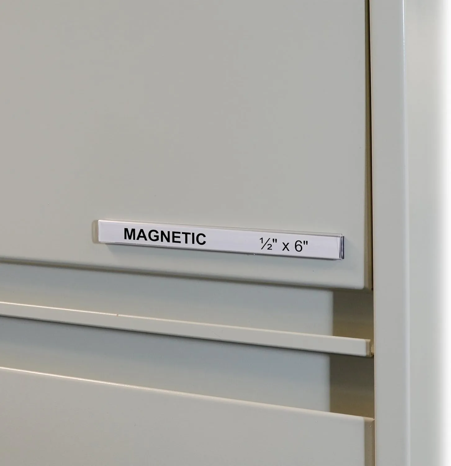 C-Line HOL-DEX Magnetic Shelf/Bin Label Holders, Side Load, 0.5 x 6, Clear, 10/Box