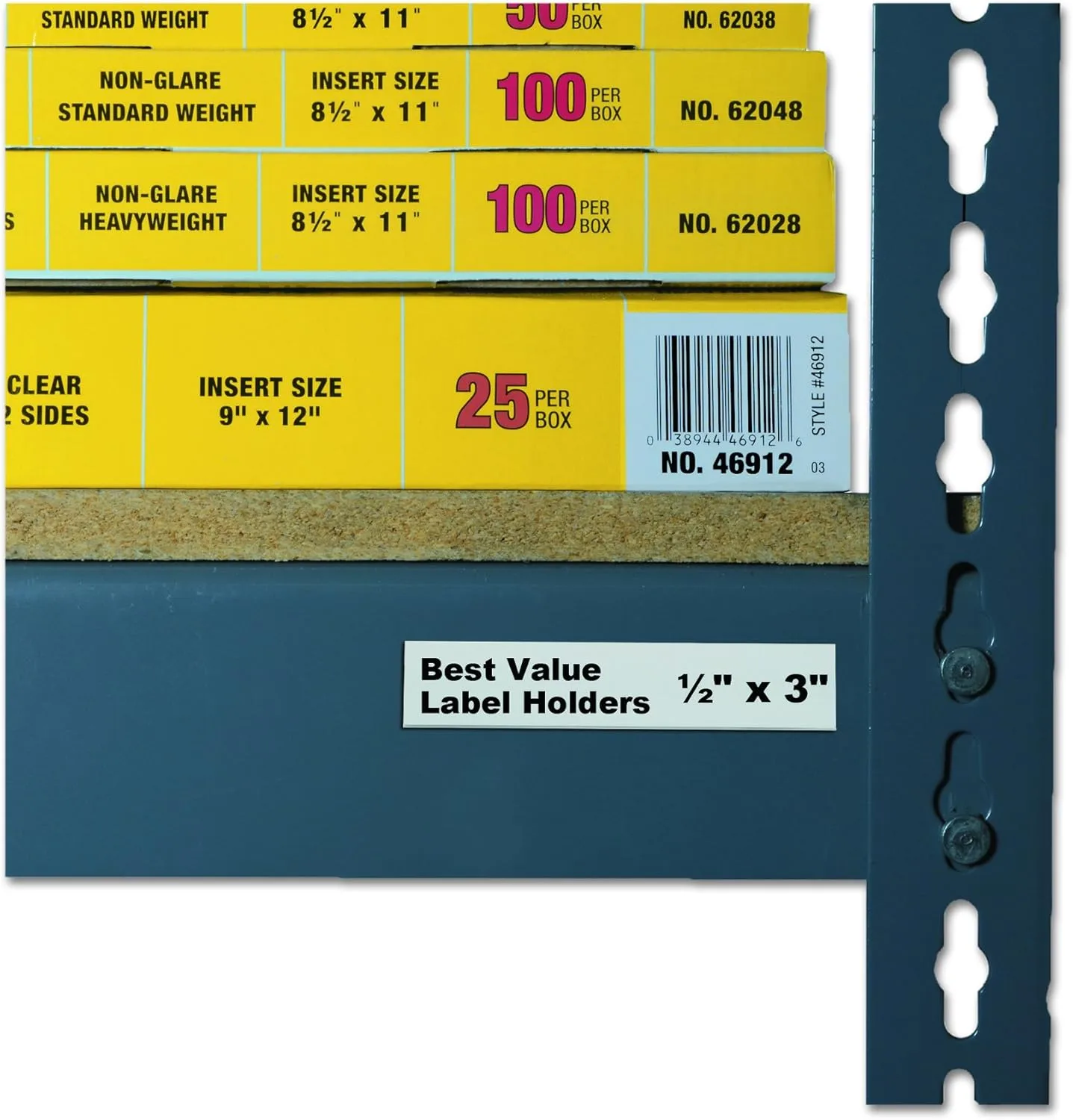 C-Line Self-Adhesive Label Holders, Top Load, 0.5 x 3, Clear - 50/Pack