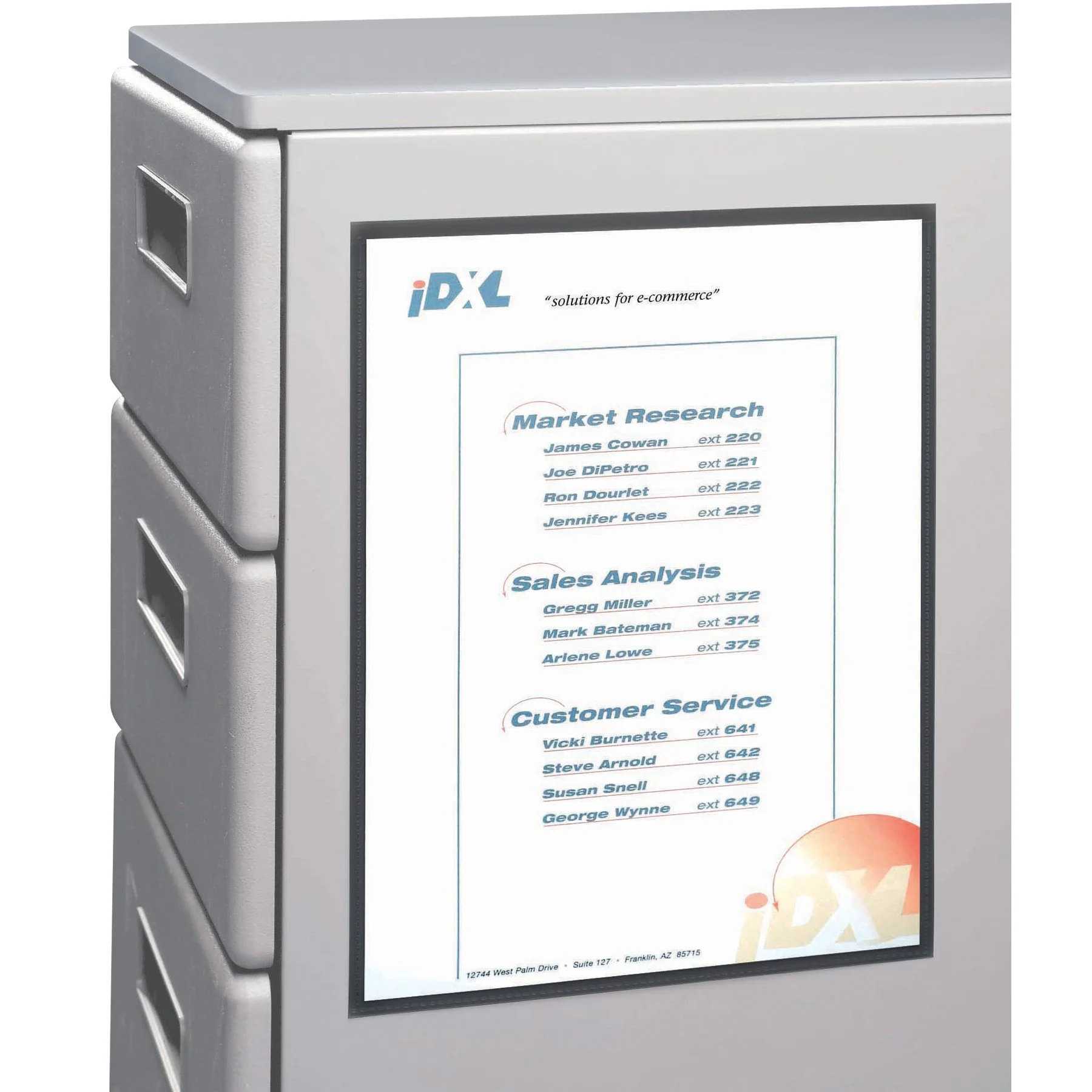 C-Line Magnetic Cubicle Keepers Display Holders, 9.2 x 11.69, Magnetic Mount, Clear, 25/Pack