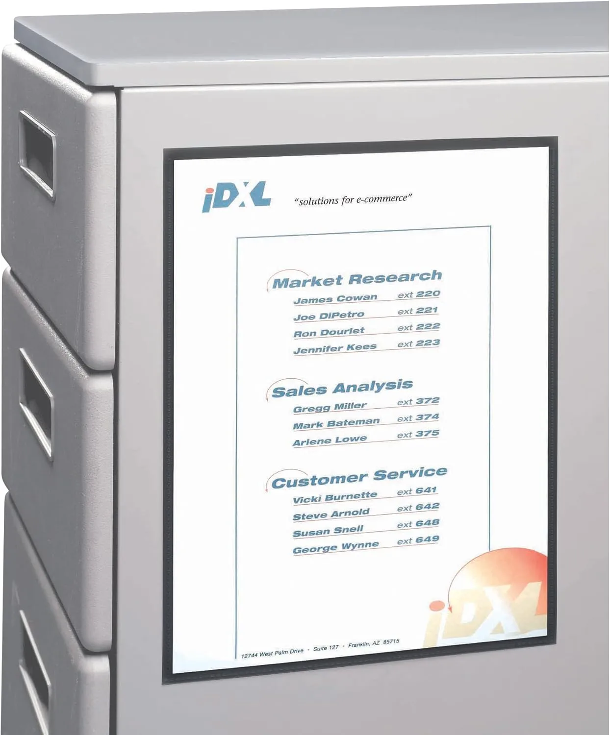 C-Line Magnetic Cubicle Keepers Display Holders, 9.2 x 11.69, Magnetic Mount, Clear, 25/Pack