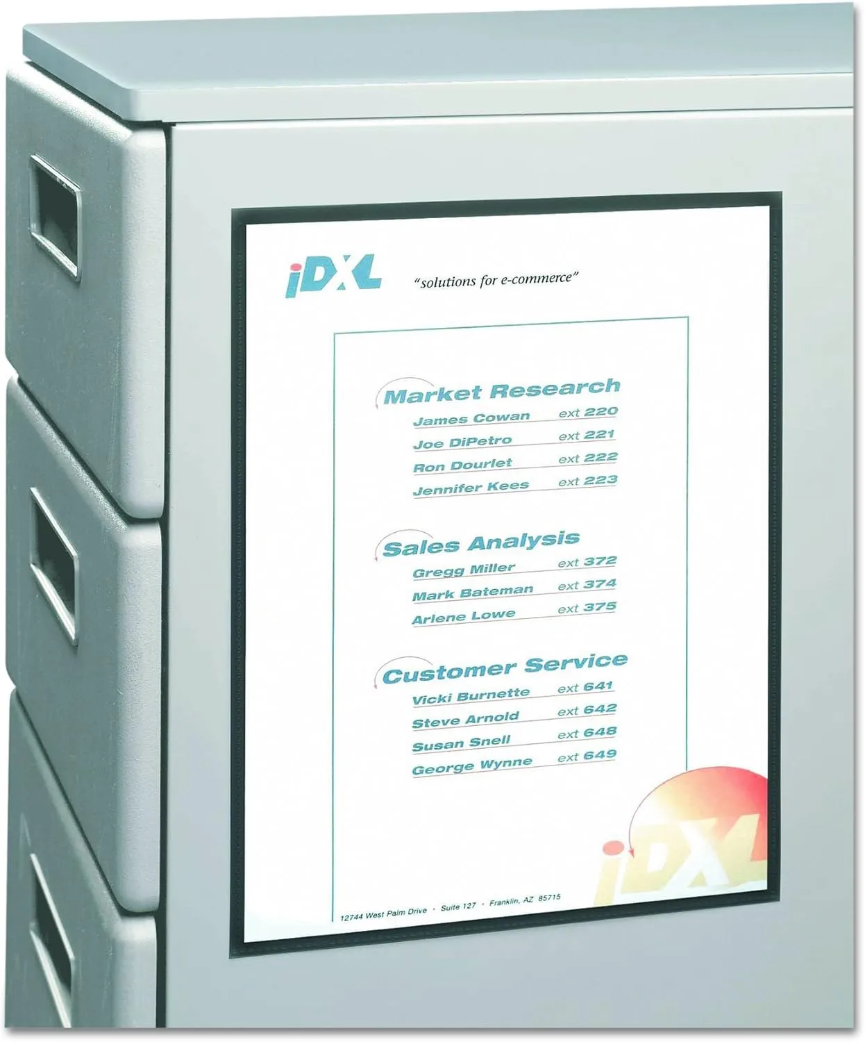 C-Line Magnetic Cubicle Keepers Display Holders, 9.2 x 11.69, Magnetic Mount, Clear, 25/Pack