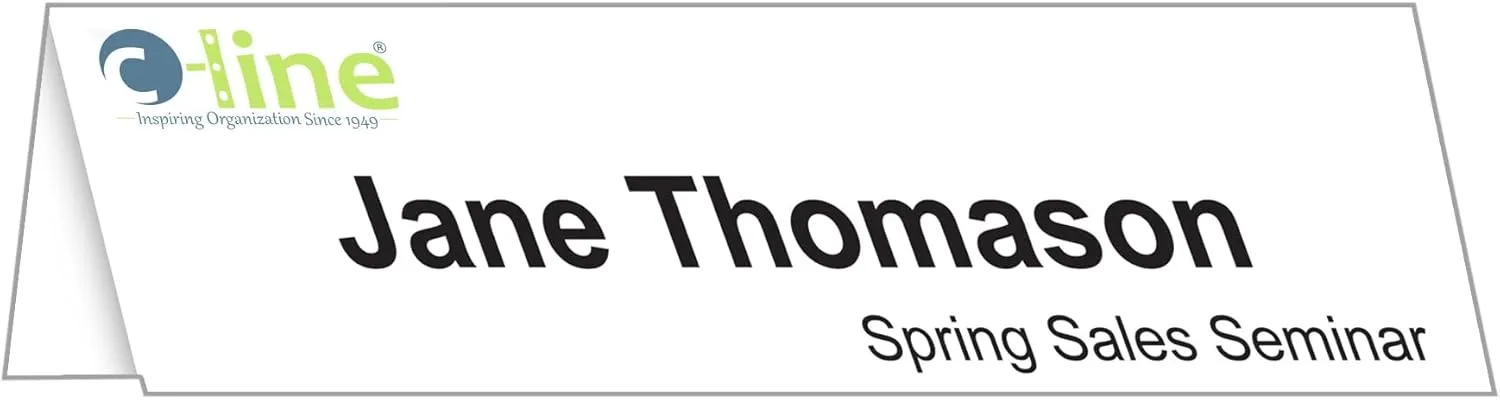 C-Line Name Tent Holders & Scored Name Tent Cards