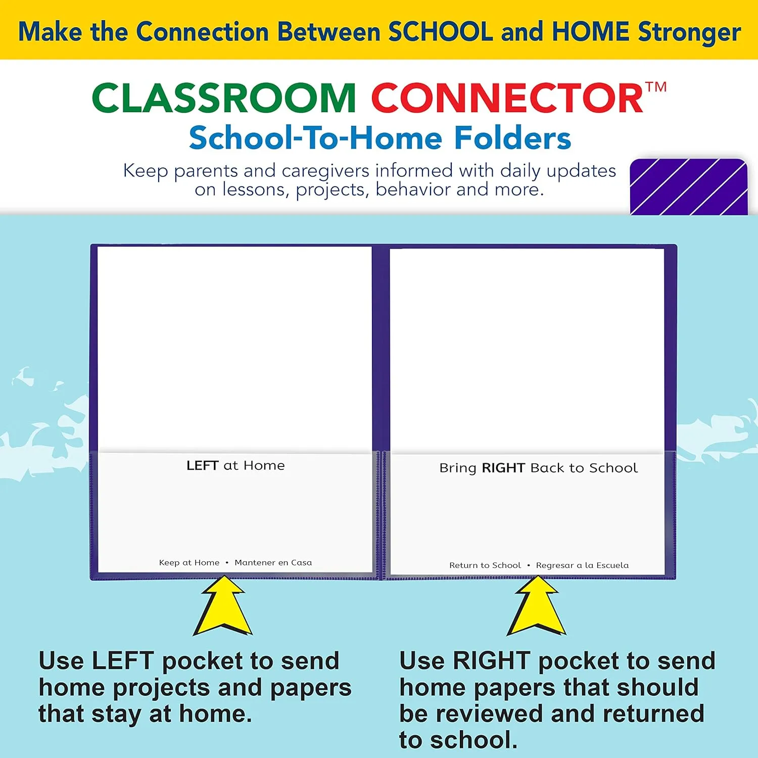 C-LINE Classroom Connector School-to-Home Folders