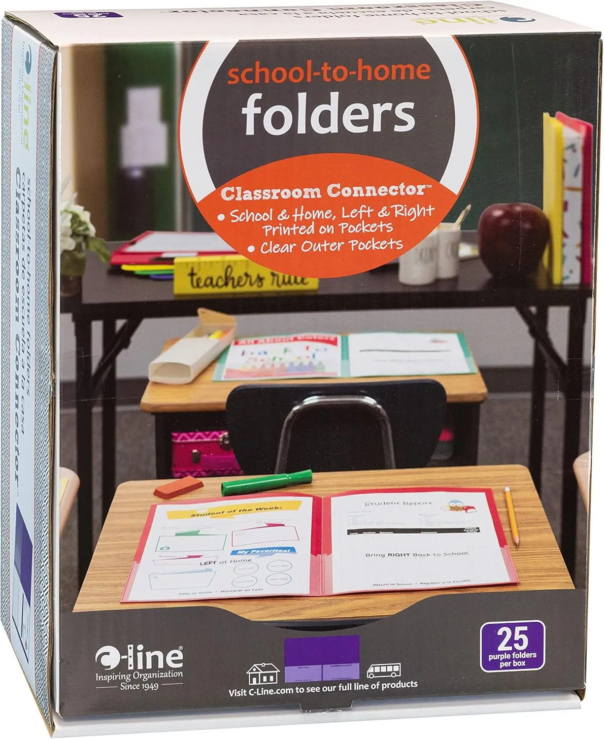 C-LINE Classroom Connector School-to-Home Folders