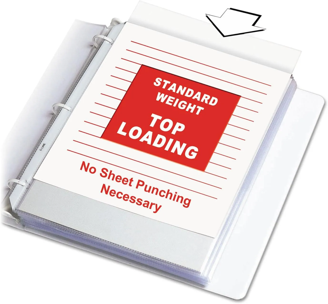 C-Line Polypropylene Top-Loading Sheet Protectors, 8.5 x 11, Box of 50