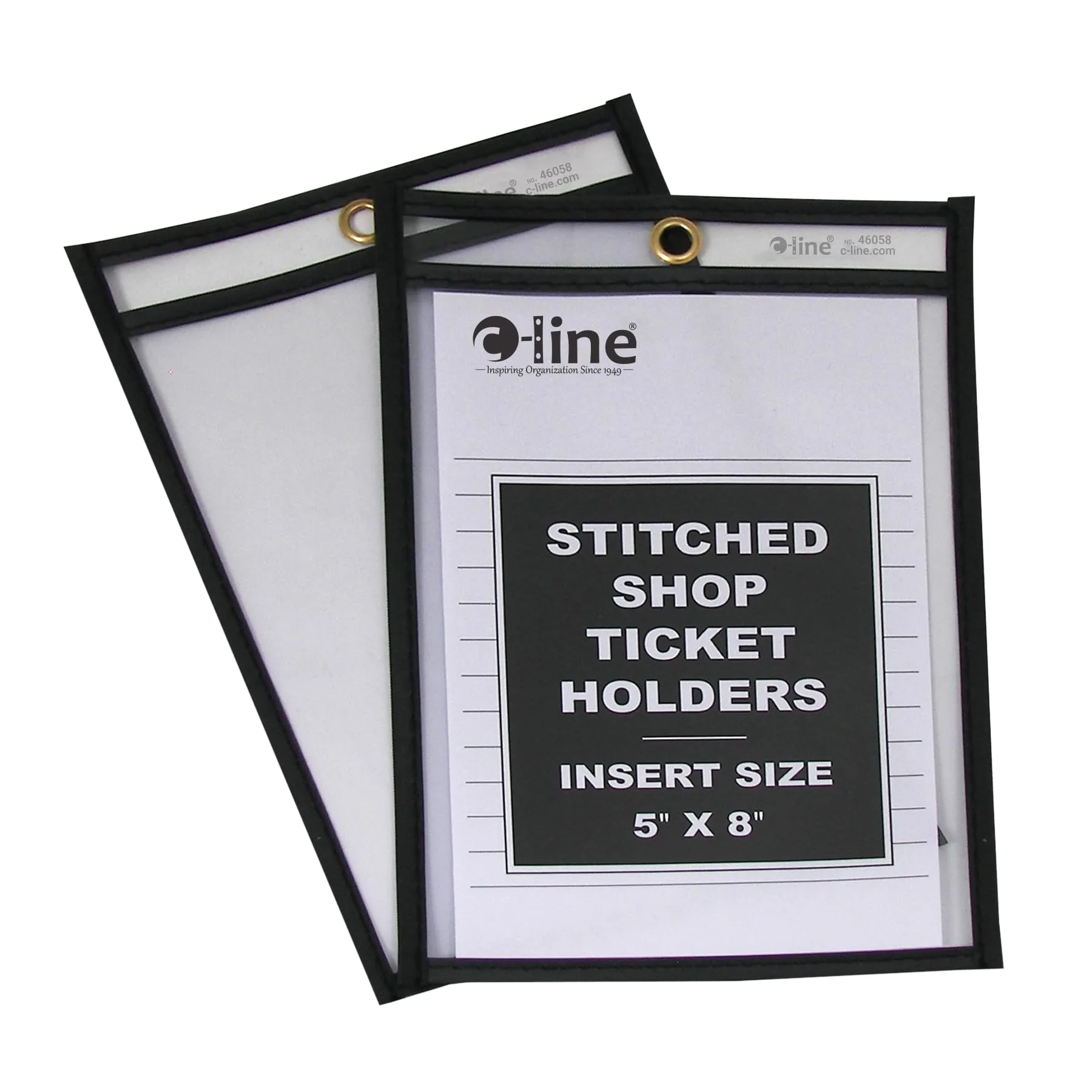 C-Line Stitched Shop Ticket Holders, 5 x 8 Inches, Clear, 25 per Box